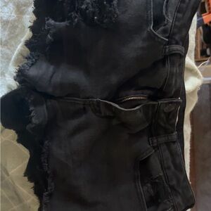 SO Black Distressed Jean Shorts